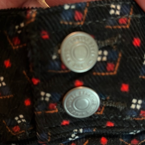 Y2K Vibe FREE PEOPLE sz 32 JOANI Cozy Graphic Corduroy Mini ButtonFront $68 NEW - Picture 9 of 14